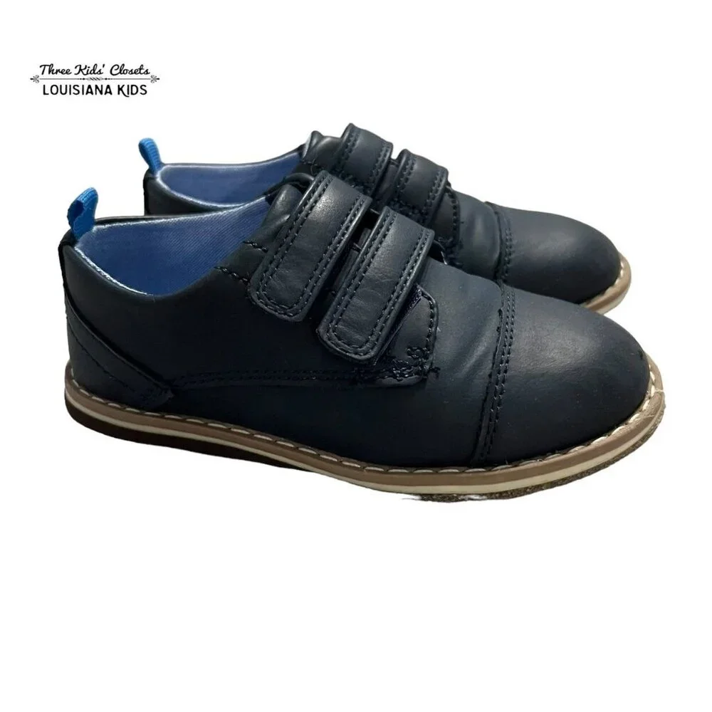 Cat & Jack Sz 10 Navy Blue Oxford Dress Shoes